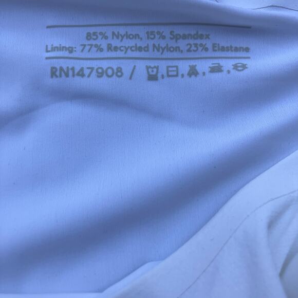 Outdoor Voices Dress Sz M White Racerback Lined Skort Exercise Athletic Tennis - Picture 9 of 11